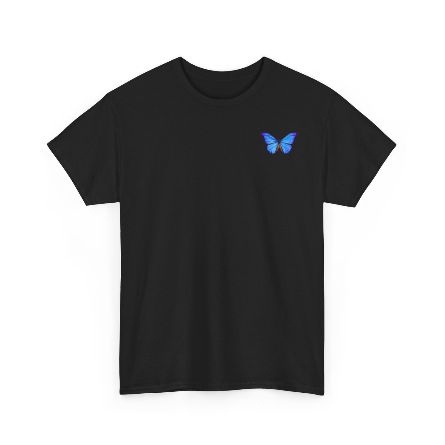 Butterfly and Tulip Graphic Unisex Heavy Cotton Tee - Nature Inspired Fashion