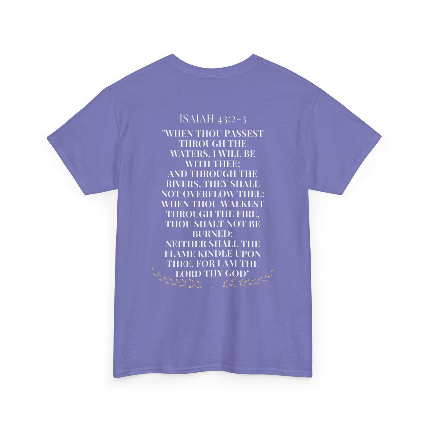 Inspirational Unisex Heavy Cotton Tee - Biblical Quote & Artistic Design