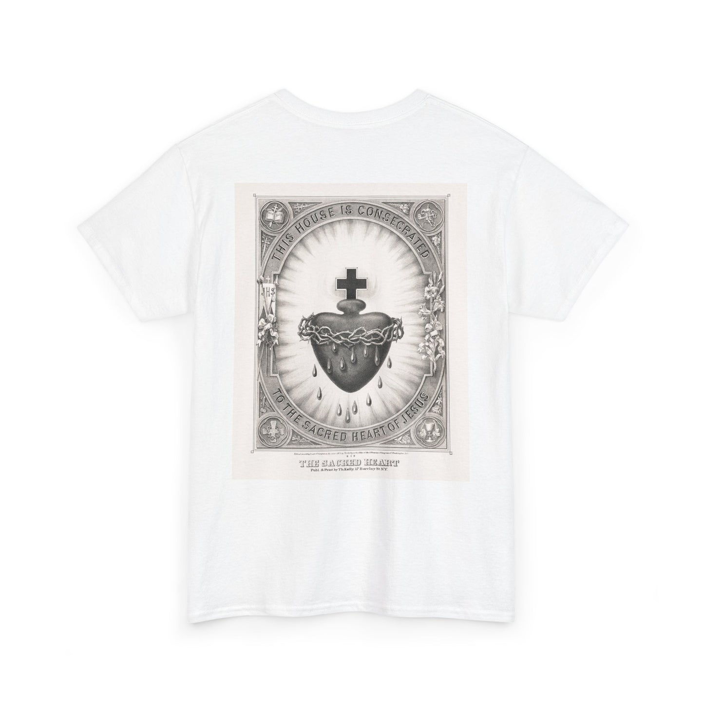 Sacred Heart Unisex Heavy Cotton Tee - Vintage Inspired Graphic T-Shirt