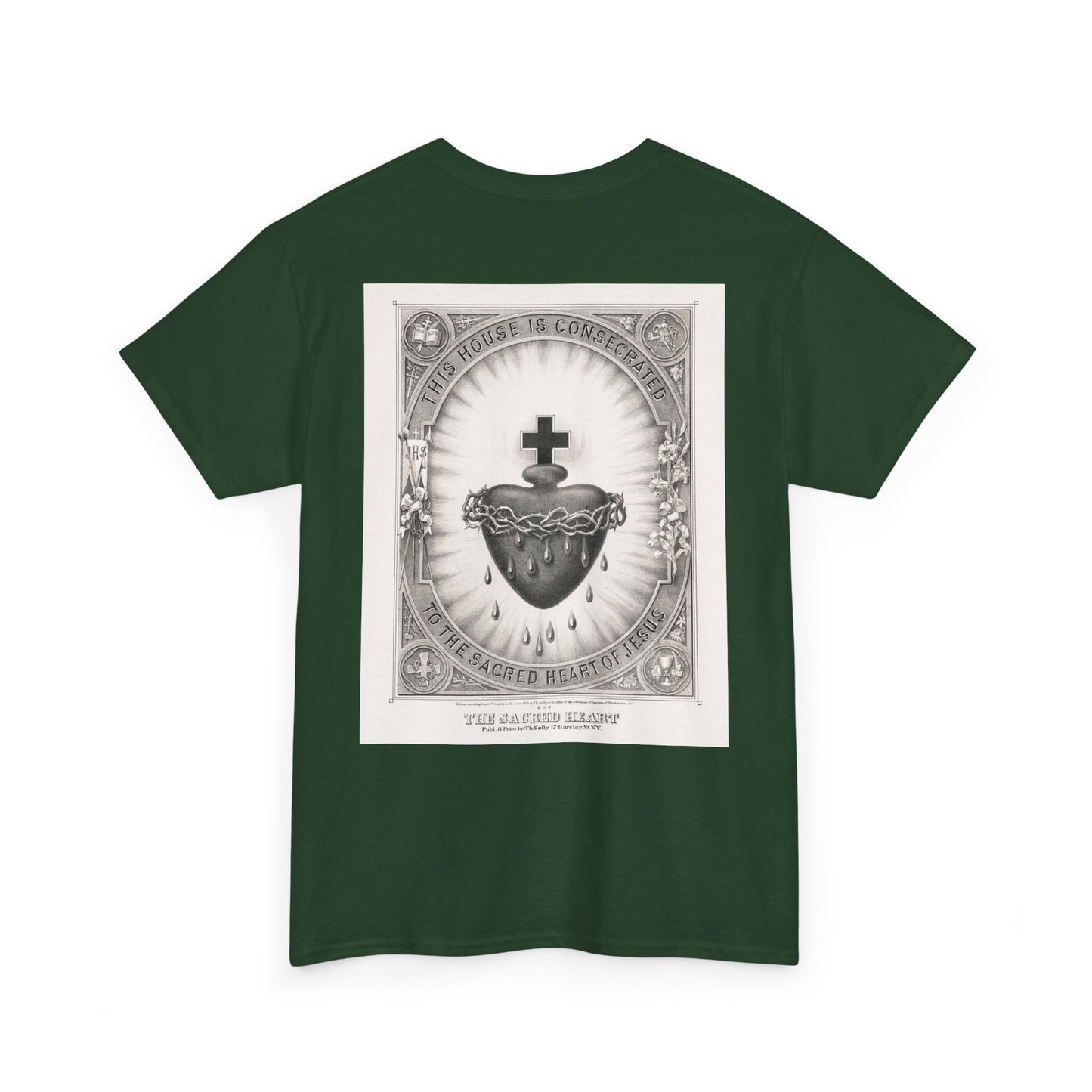 Sacred Heart Unisex Heavy Cotton Tee - Vintage Inspired Graphic T-Shirt