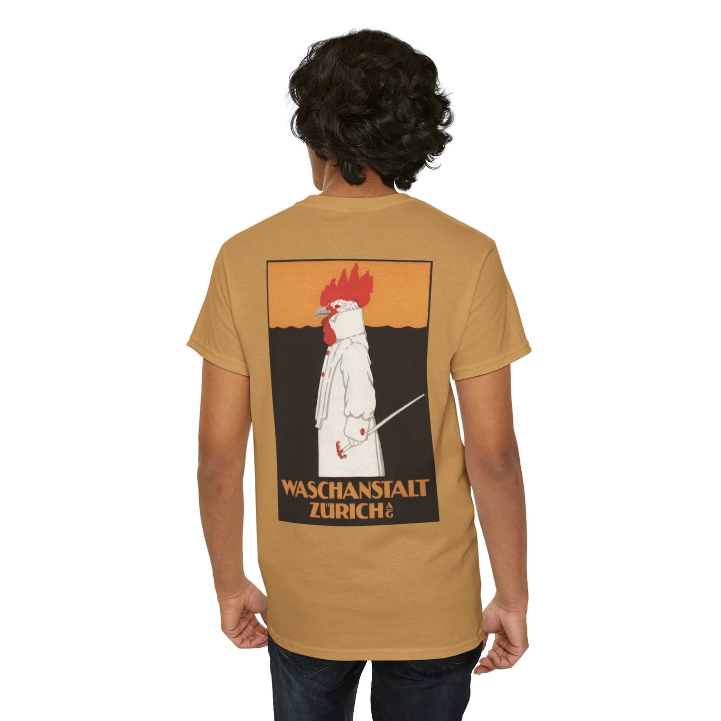 Retro Chicken Graphic Unisex Heavy Cotton Tee – Perfect for Casual Wear