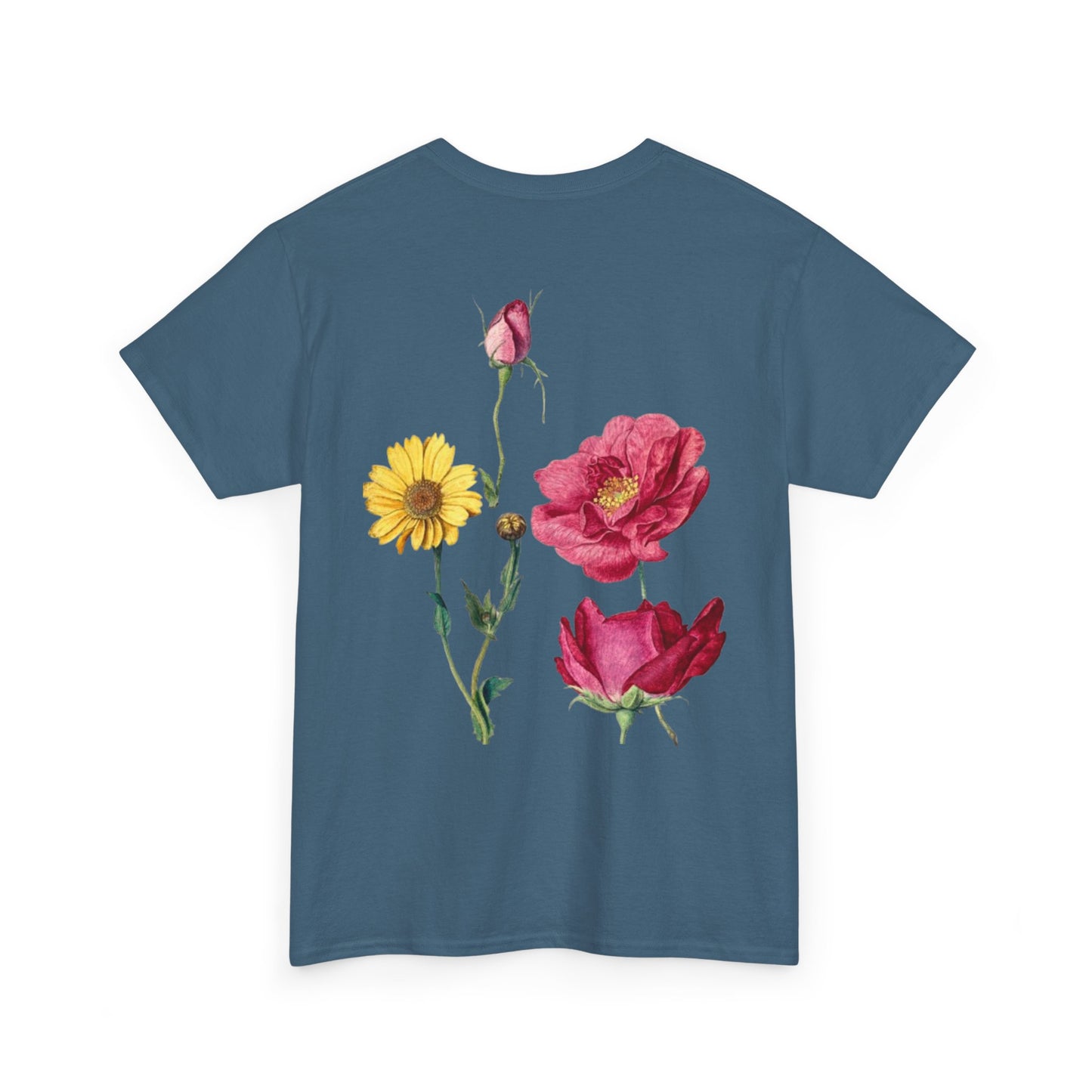 Butterfly & Floral Unisex Heavy Cotton Tee - Nature-Inspired Casual Wear