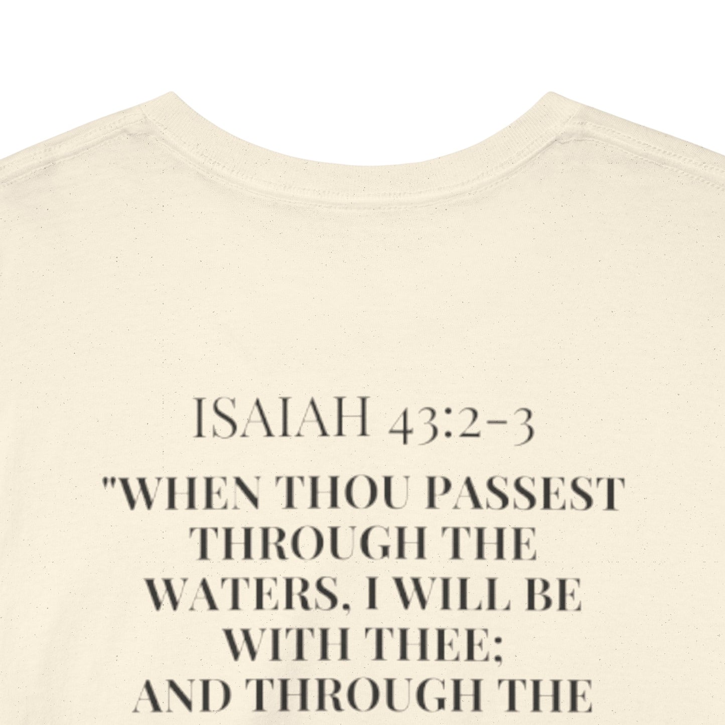 Inspirational Unisex Heavy Cotton Tee - Biblical Quote & Artistic Design