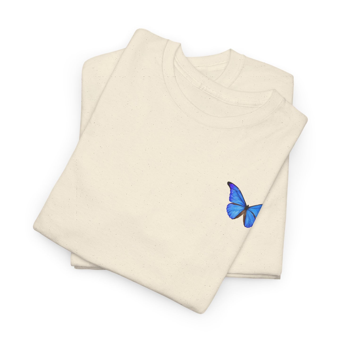 Butterfly and Tulip Graphic Unisex Heavy Cotton Tee - Nature Inspired Fashion