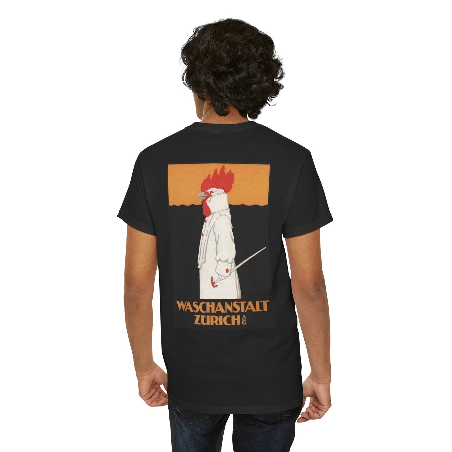 Retro Chicken Graphic Unisex Heavy Cotton Tee – Perfect for Casual Wear