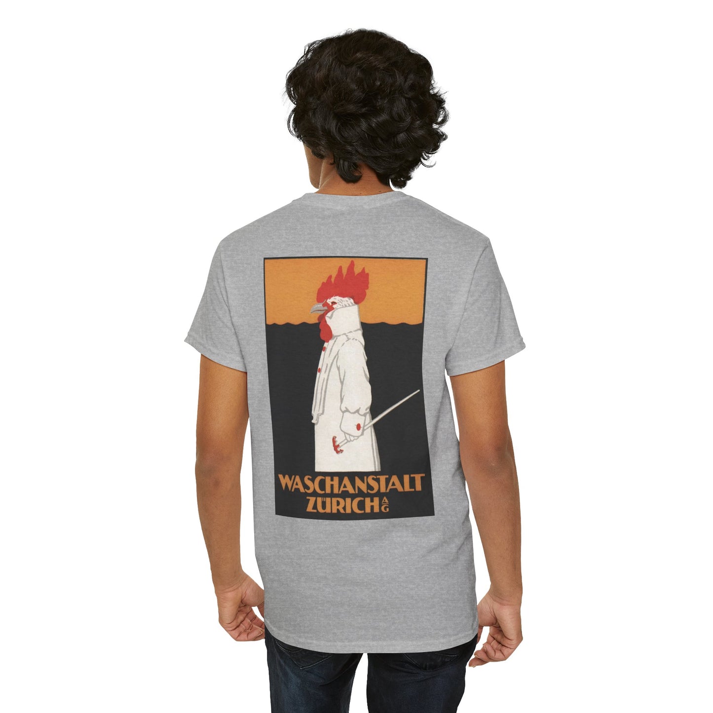 Retro Chicken Graphic Unisex Heavy Cotton Tee – Perfect for Casual Wear