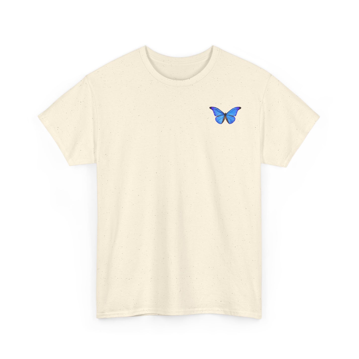 Butterfly & Floral Unisex Heavy Cotton Tee - Nature-Inspired Casual Wear