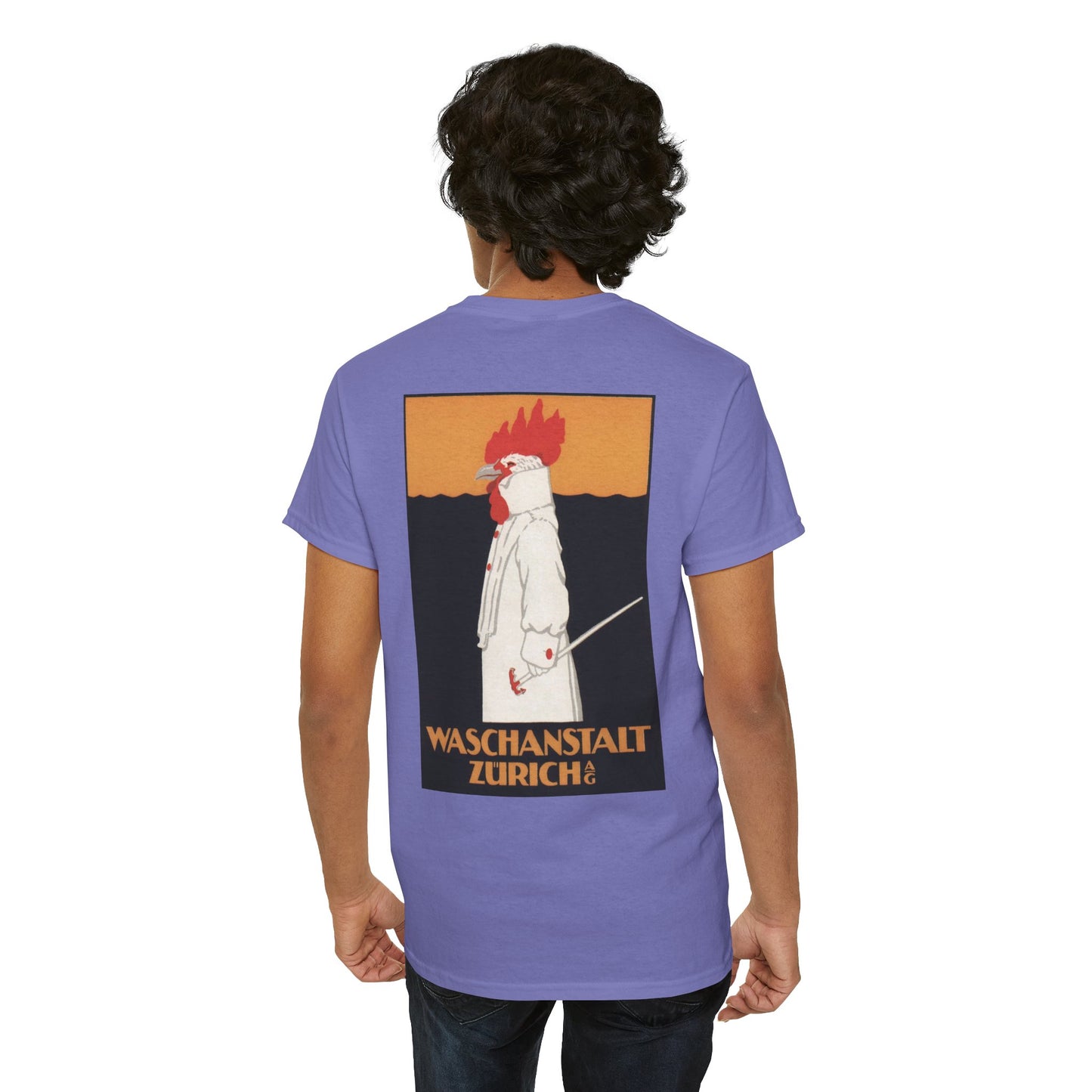 Retro Chicken Graphic Unisex Heavy Cotton Tee – Perfect for Casual Wear