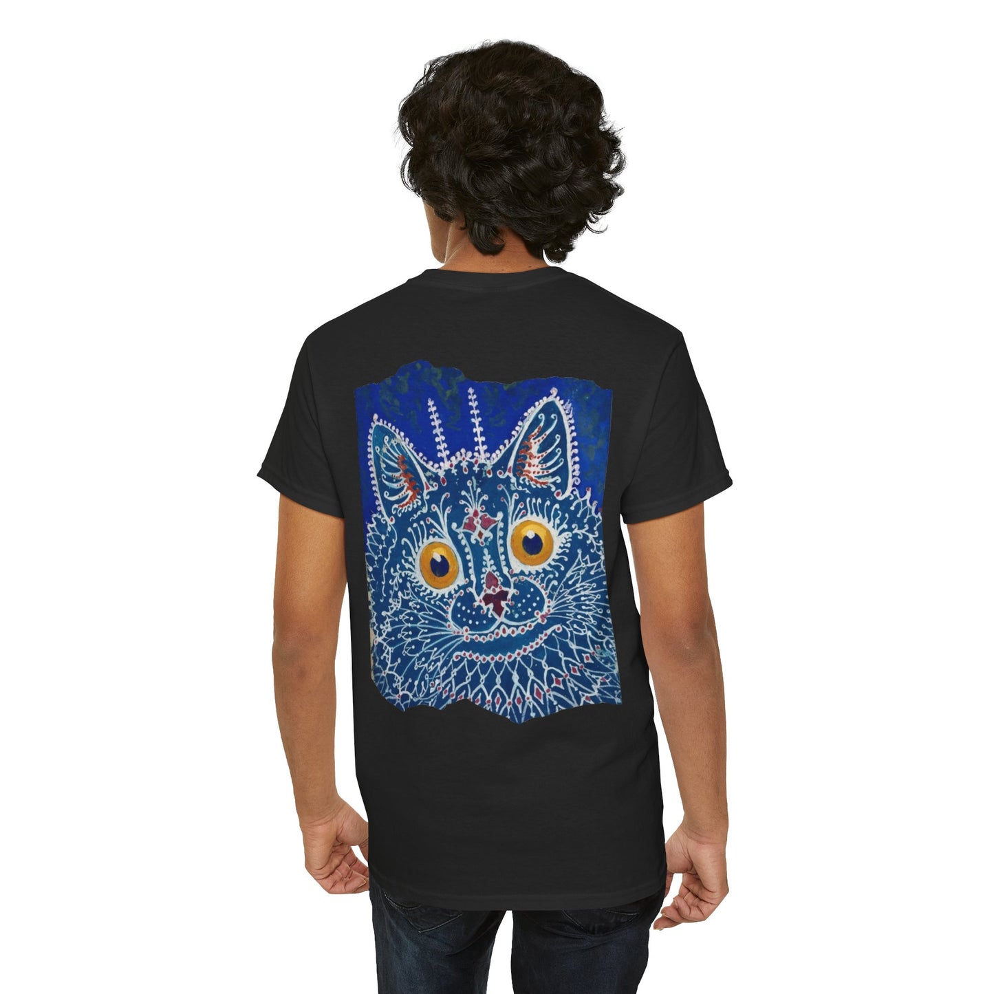 Artistic Cat Eyes Unisex Heavy Cotton Tee - Unique Design for Pet Lovers