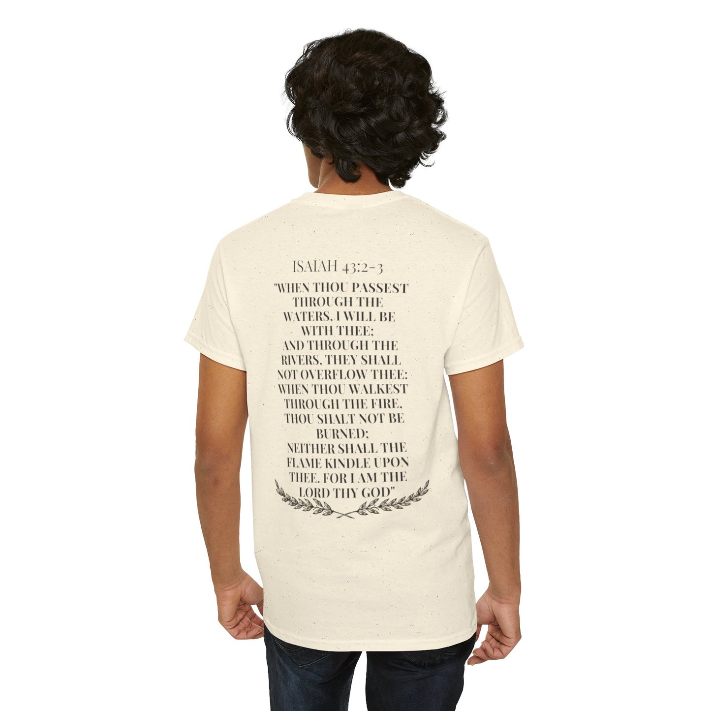 Inspirational Unisex Heavy Cotton Tee - Biblical Quote & Artistic Design