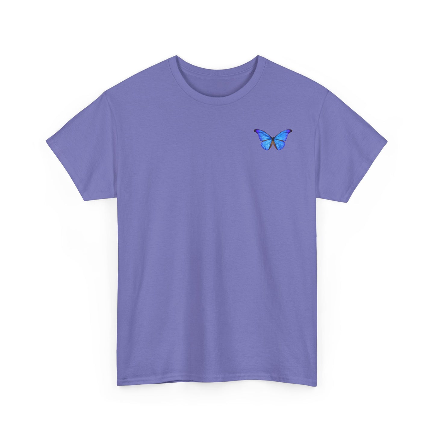 Butterfly & Floral Unisex Heavy Cotton Tee - Nature-Inspired Casual Wear