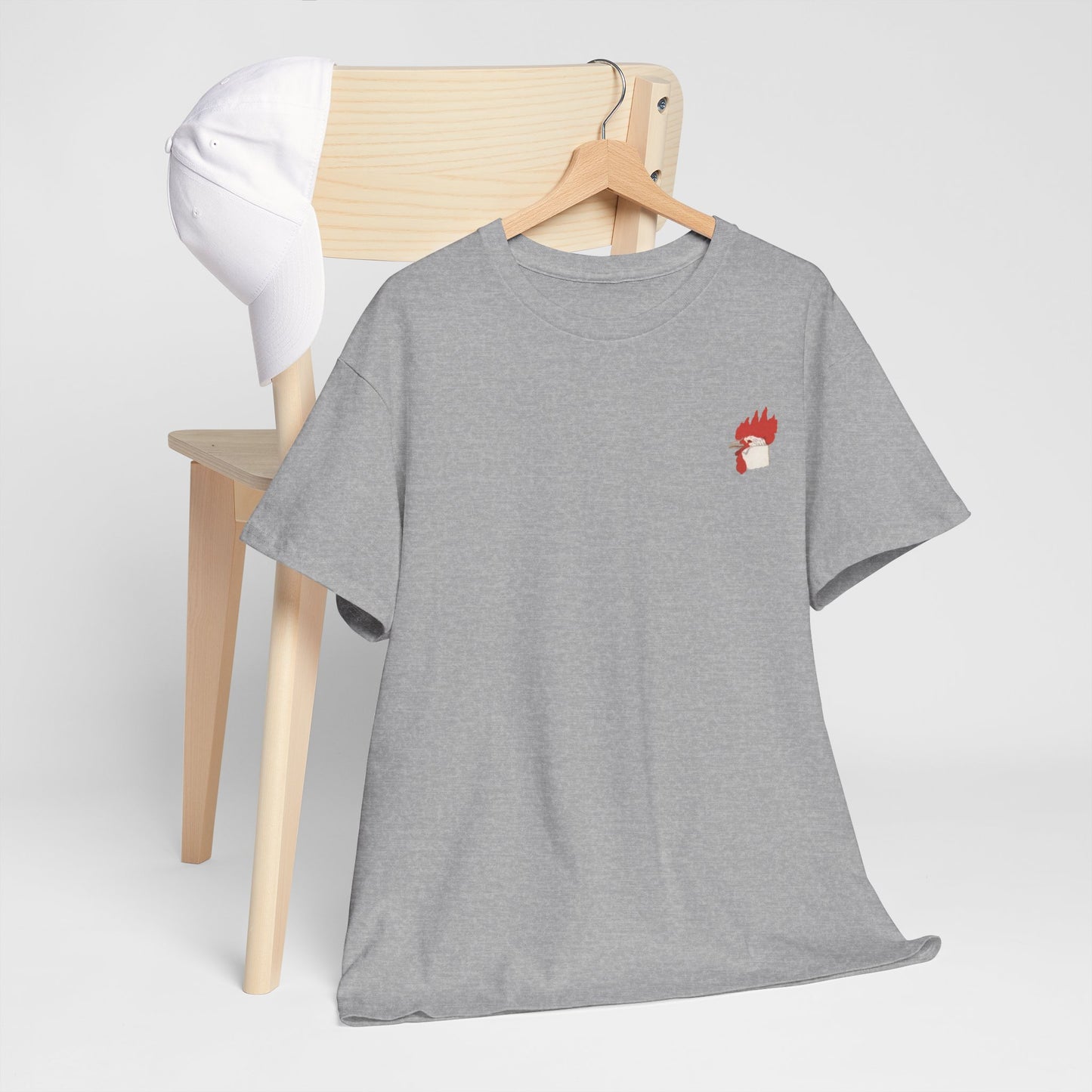 Retro Chicken Graphic Unisex Heavy Cotton Tee – Perfect for Casual Wear