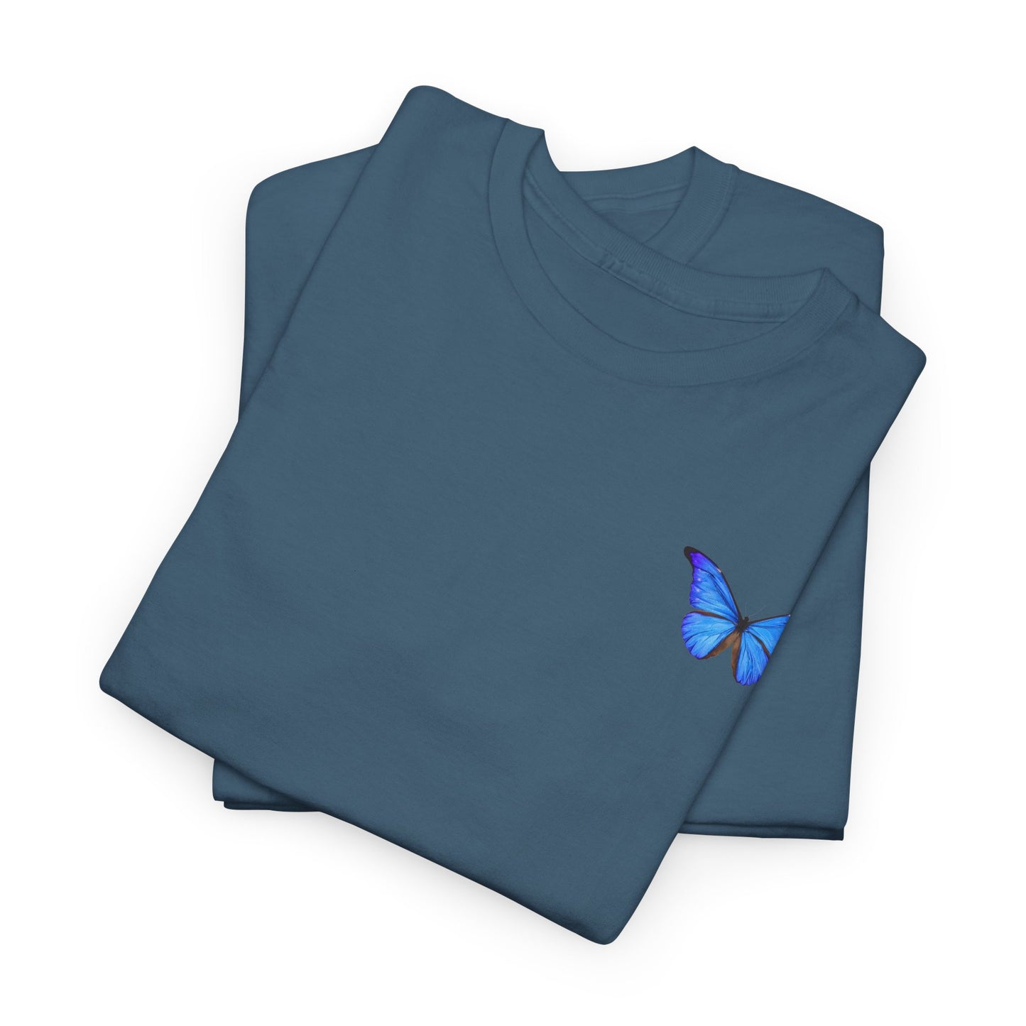 Butterfly and Tulip Graphic Unisex Heavy Cotton Tee - Nature Inspired Fashion