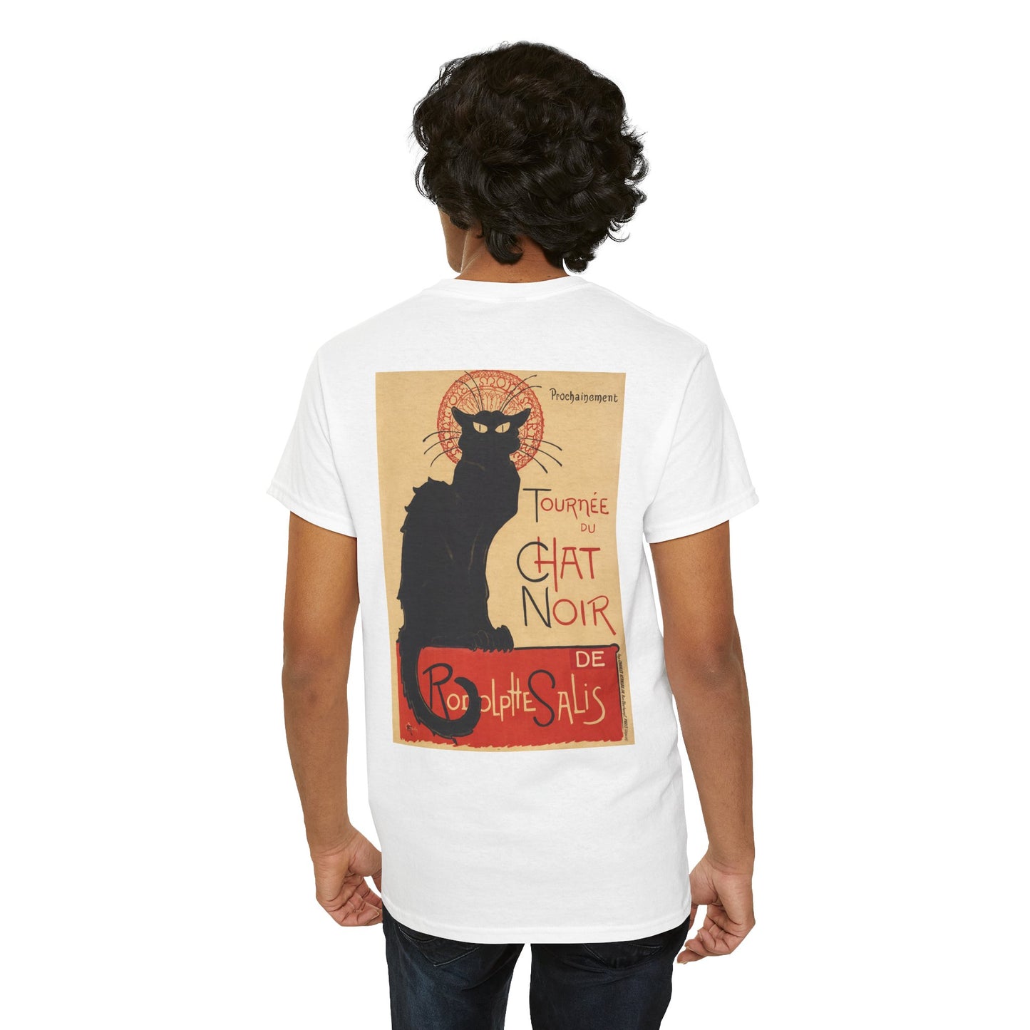 Vintage Cat Print Unisex Heavy Cotton Tee - Perfect for Cat Lovers