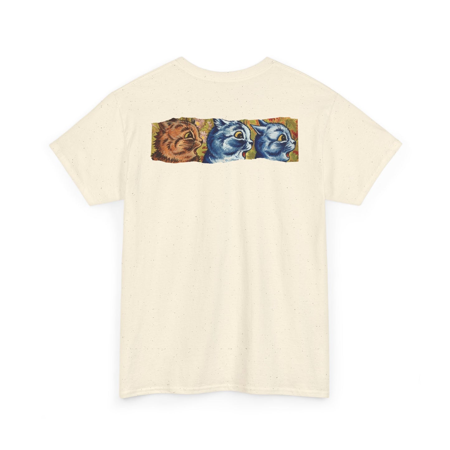 Whimsical Cat & Lion Unisex Heavy Cotton Tee - Fun Animal Design for Pet Lovers