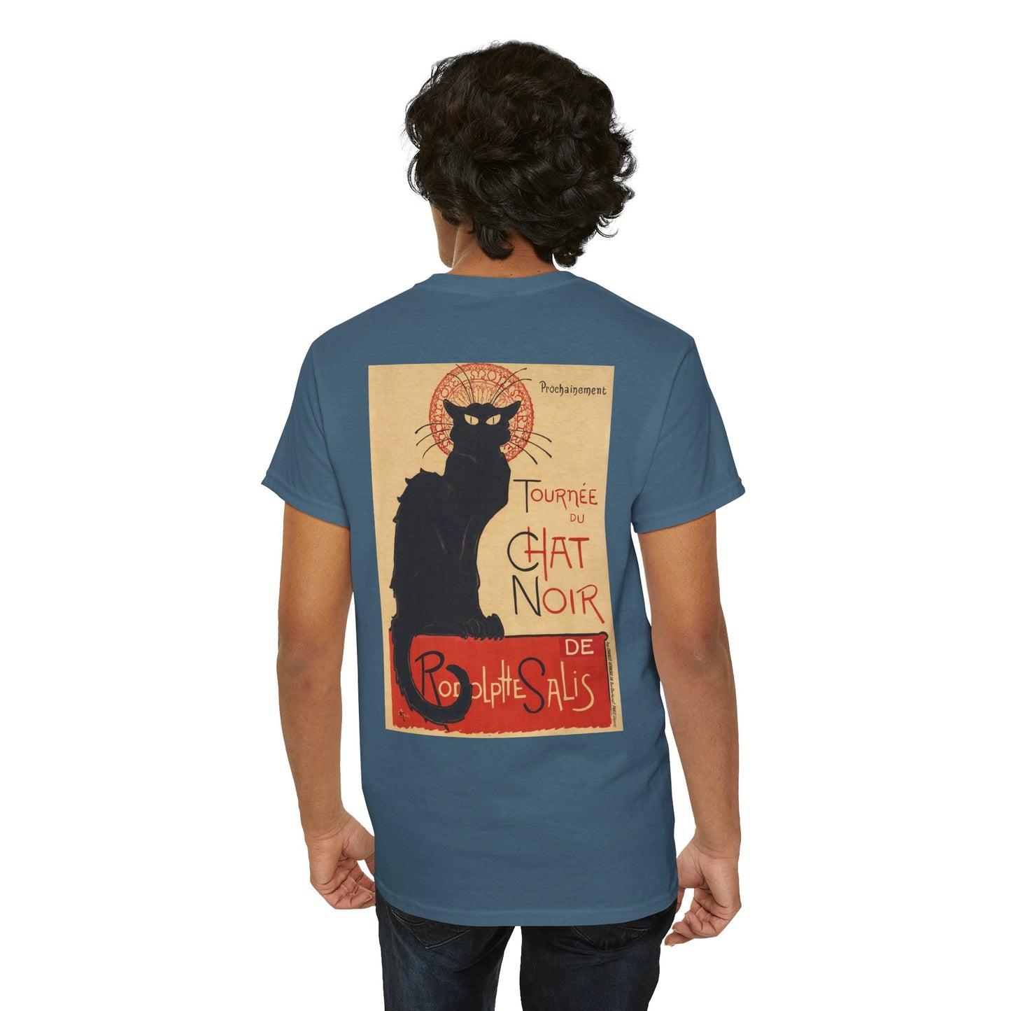 Vintage Cat Print Unisex Heavy Cotton Tee - Perfect for Cat Lovers