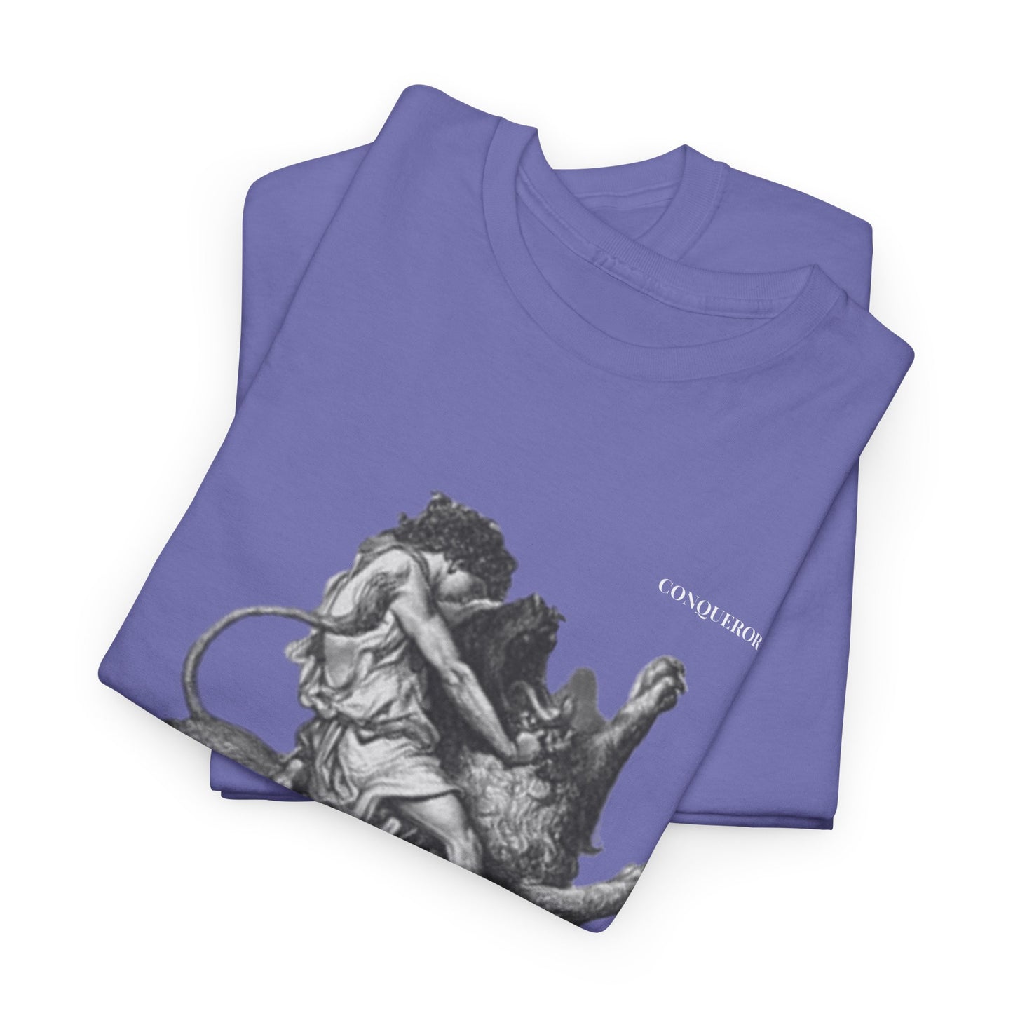 Unisex Heavy Cotton Tee - Inspirational Quote & Artistic Lion Design