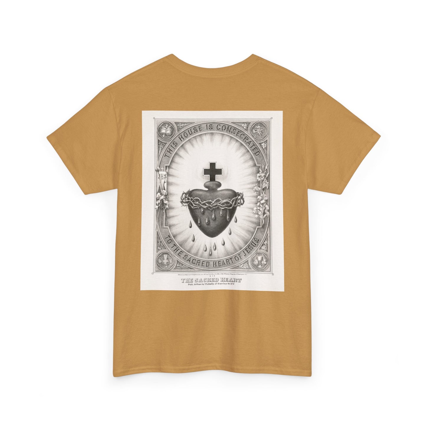 Sacred Heart Unisex Heavy Cotton Tee - Vintage Inspired Graphic T-Shirt