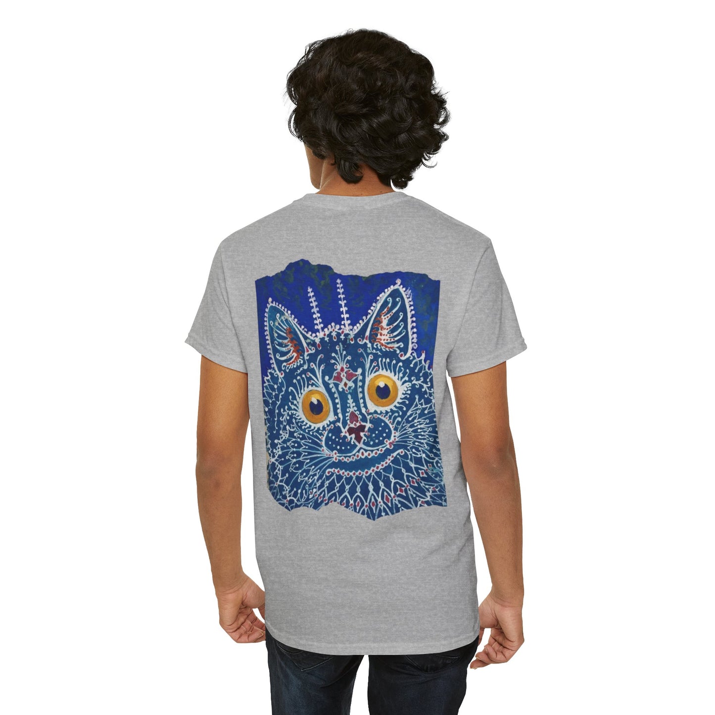 Artistic Cat Eyes Unisex Heavy Cotton Tee - Unique Design for Pet Lovers