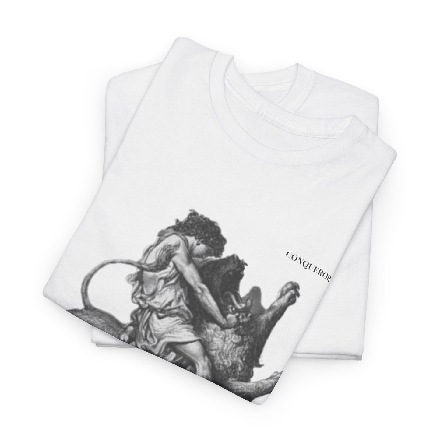 Unisex Heavy Cotton Tee - Inspirational Quote & Artistic Lion Design