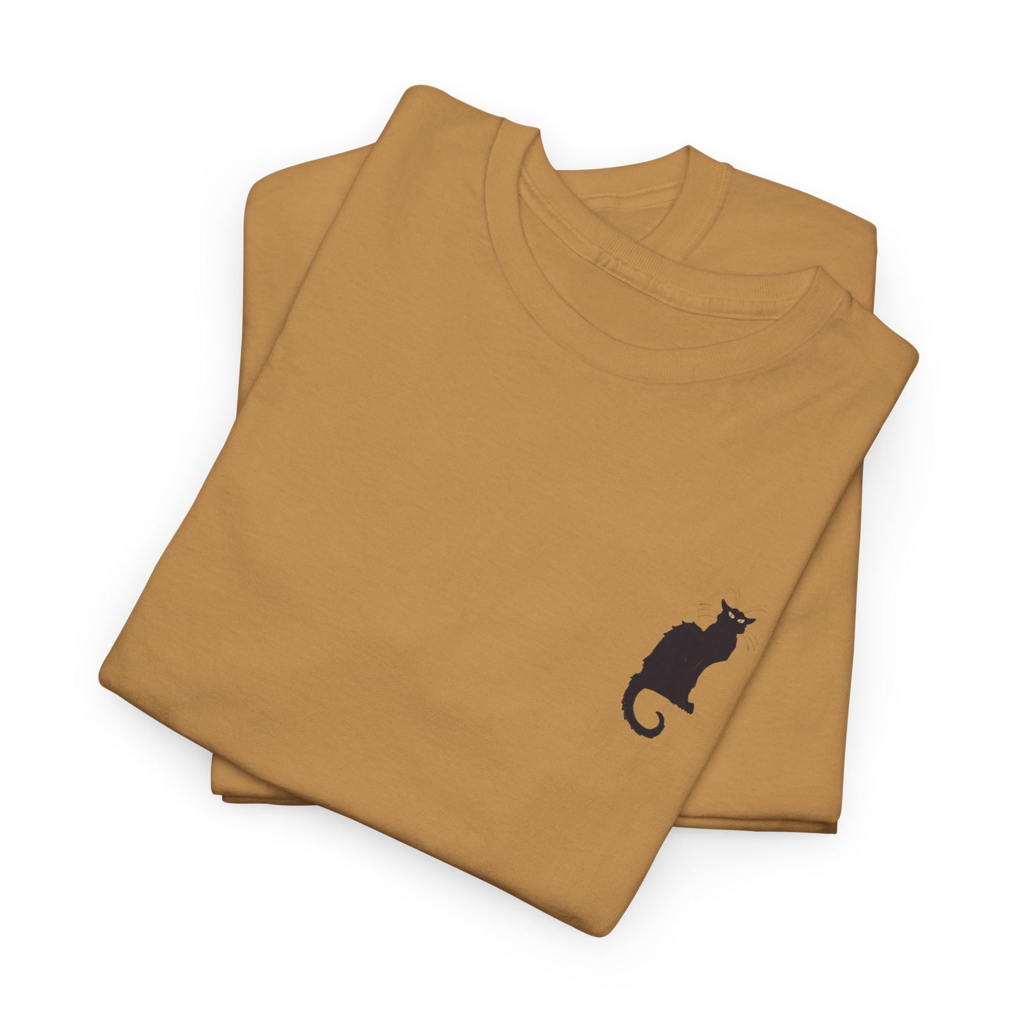 Vintage Cat Print Unisex Heavy Cotton Tee - Perfect for Cat Lovers