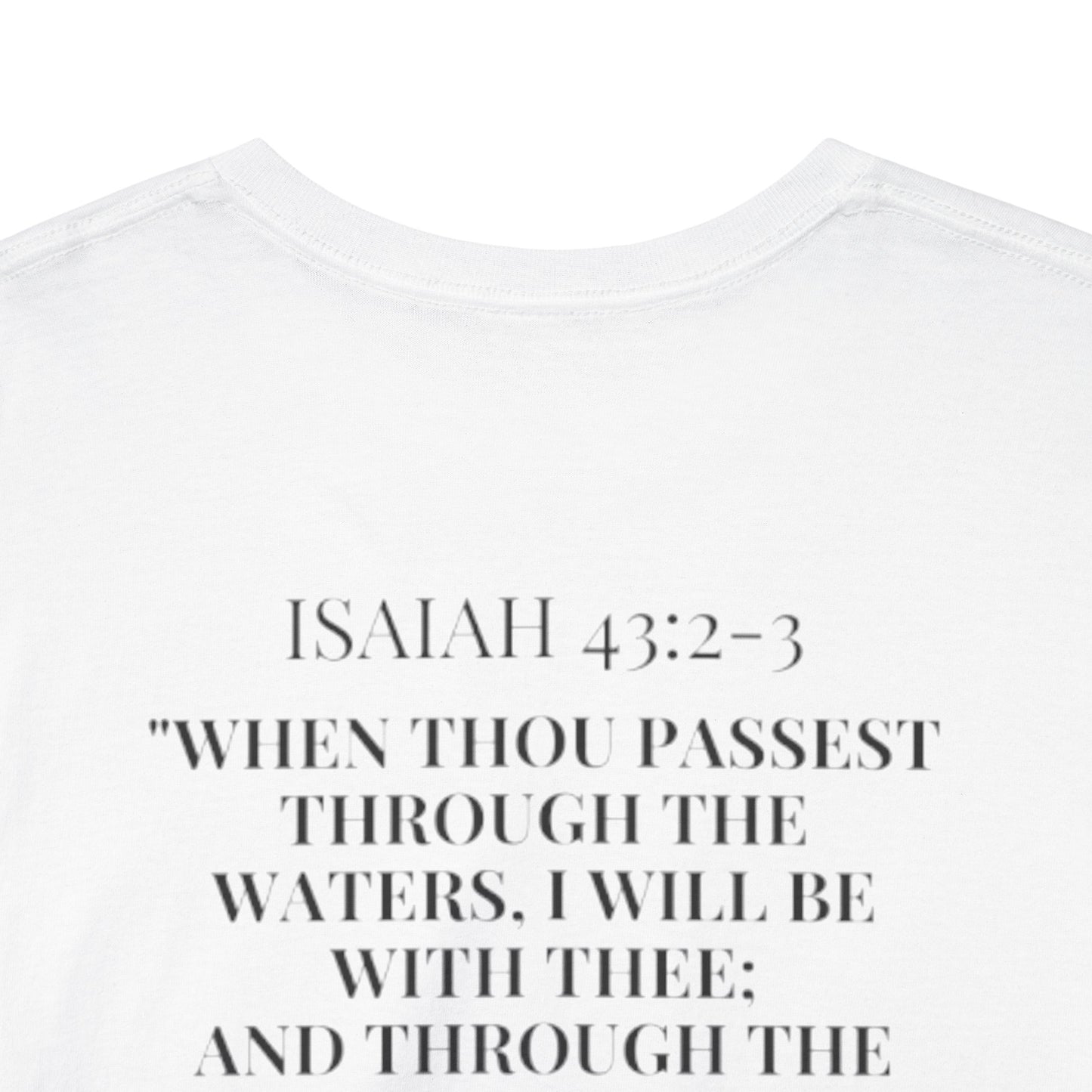 Inspirational Unisex Heavy Cotton Tee - Biblical Quote & Artistic Design