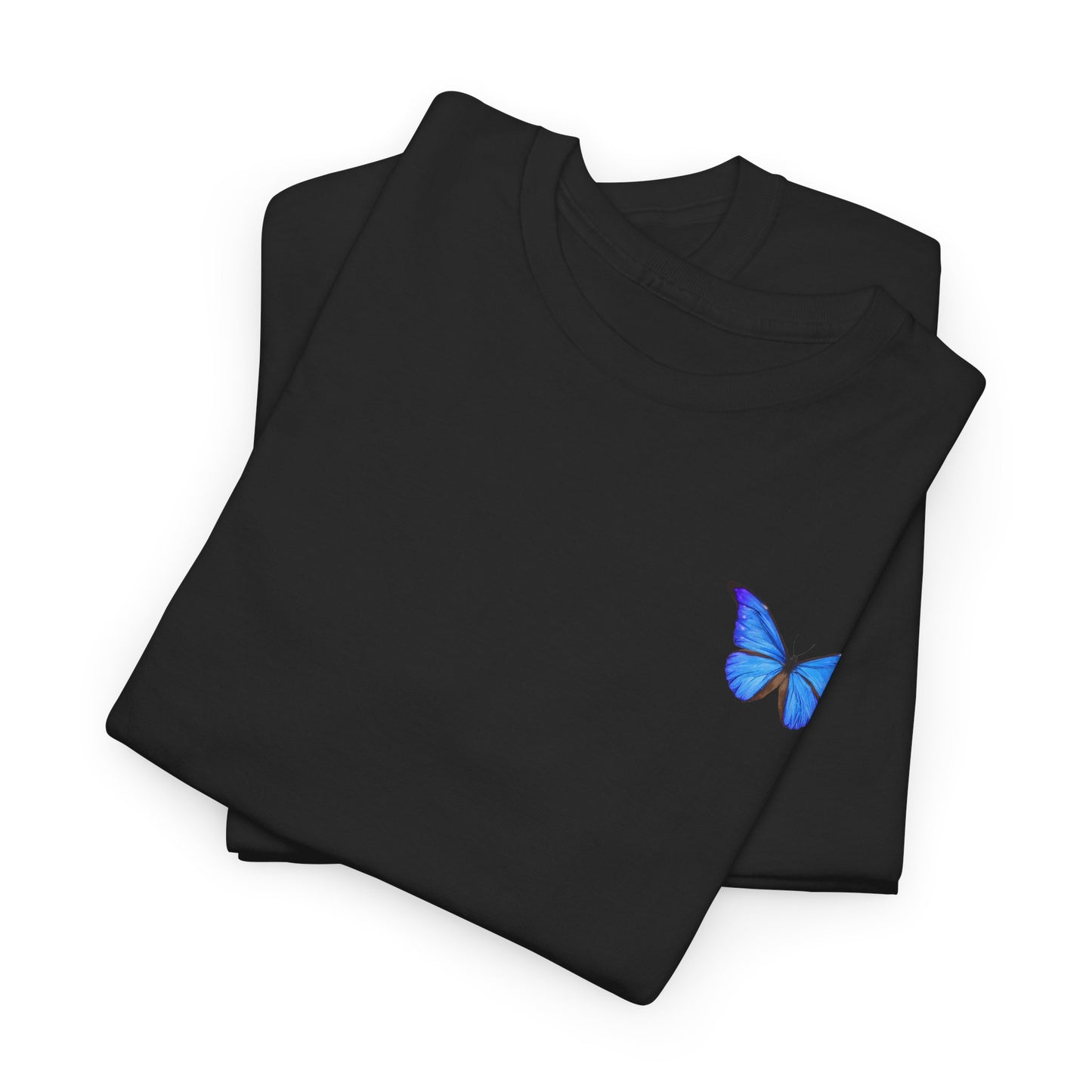 Butterfly & Floral Unisex Heavy Cotton Tee - Nature-Inspired Casual Wear