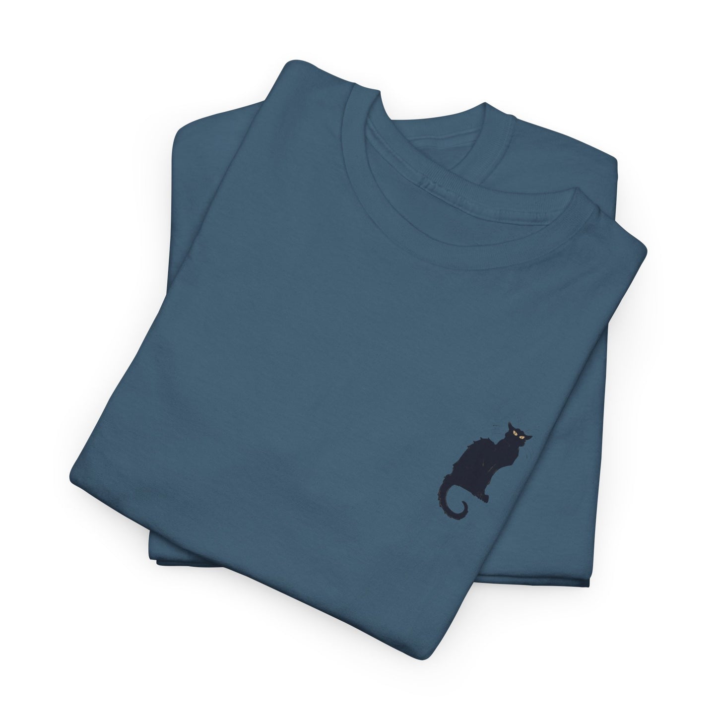 Vintage Cat Print Unisex Heavy Cotton Tee - Perfect for Cat Lovers