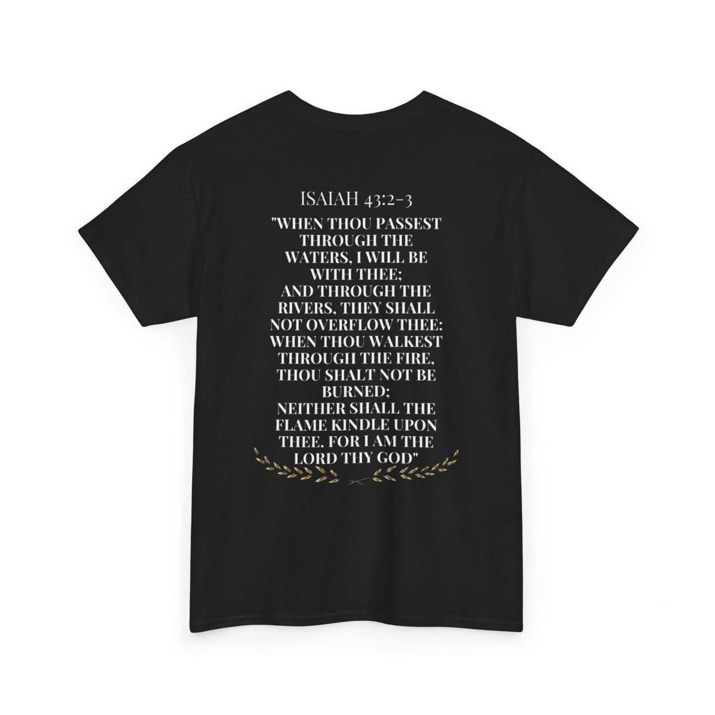 Inspirational Unisex Heavy Cotton Tee - Biblical Quote & Artistic Design