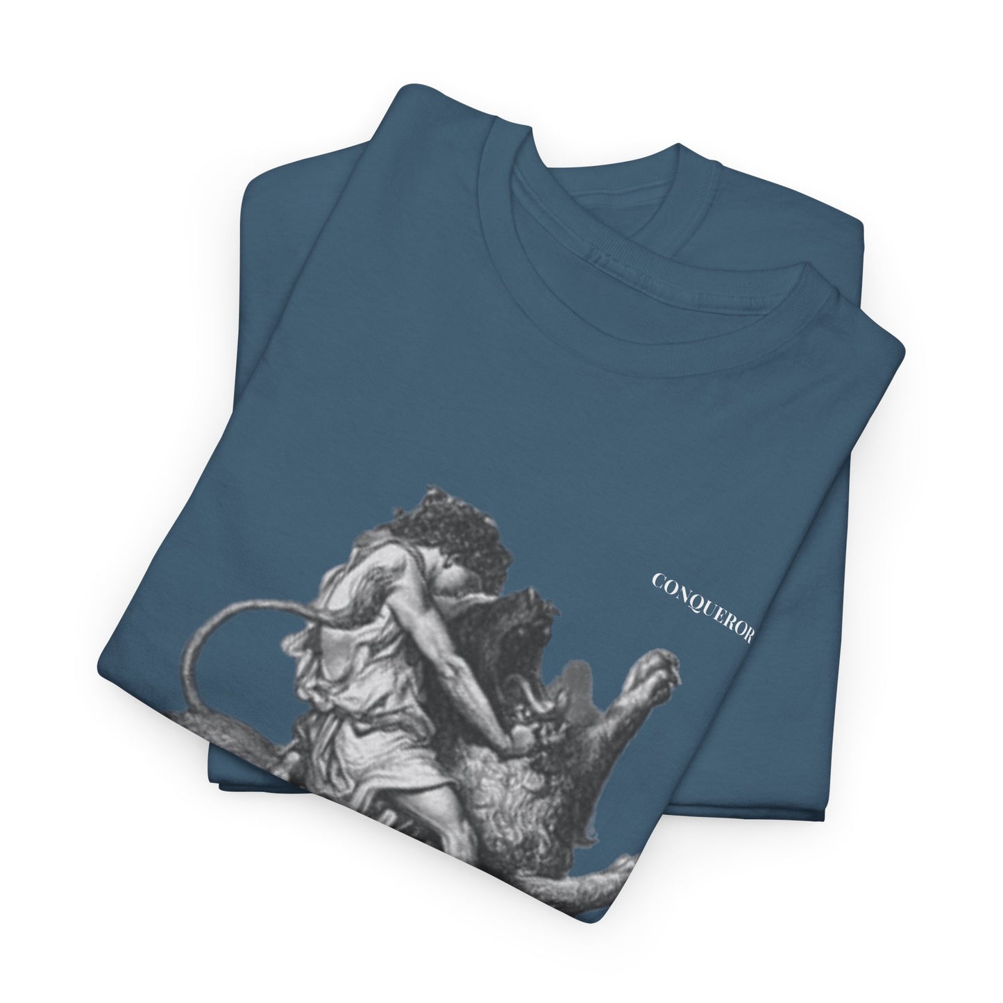 Unisex Heavy Cotton Tee - Inspirational Quote & Artistic Lion Design