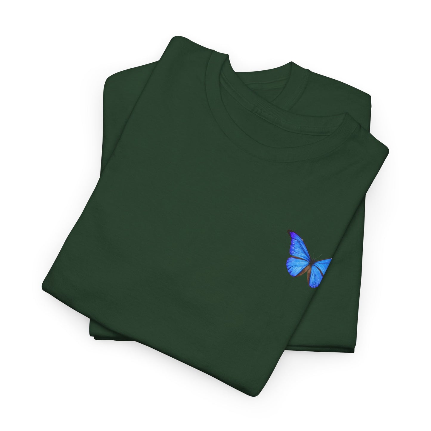 Butterfly and Tulip Graphic Unisex Heavy Cotton Tee - Nature Inspired Fashion