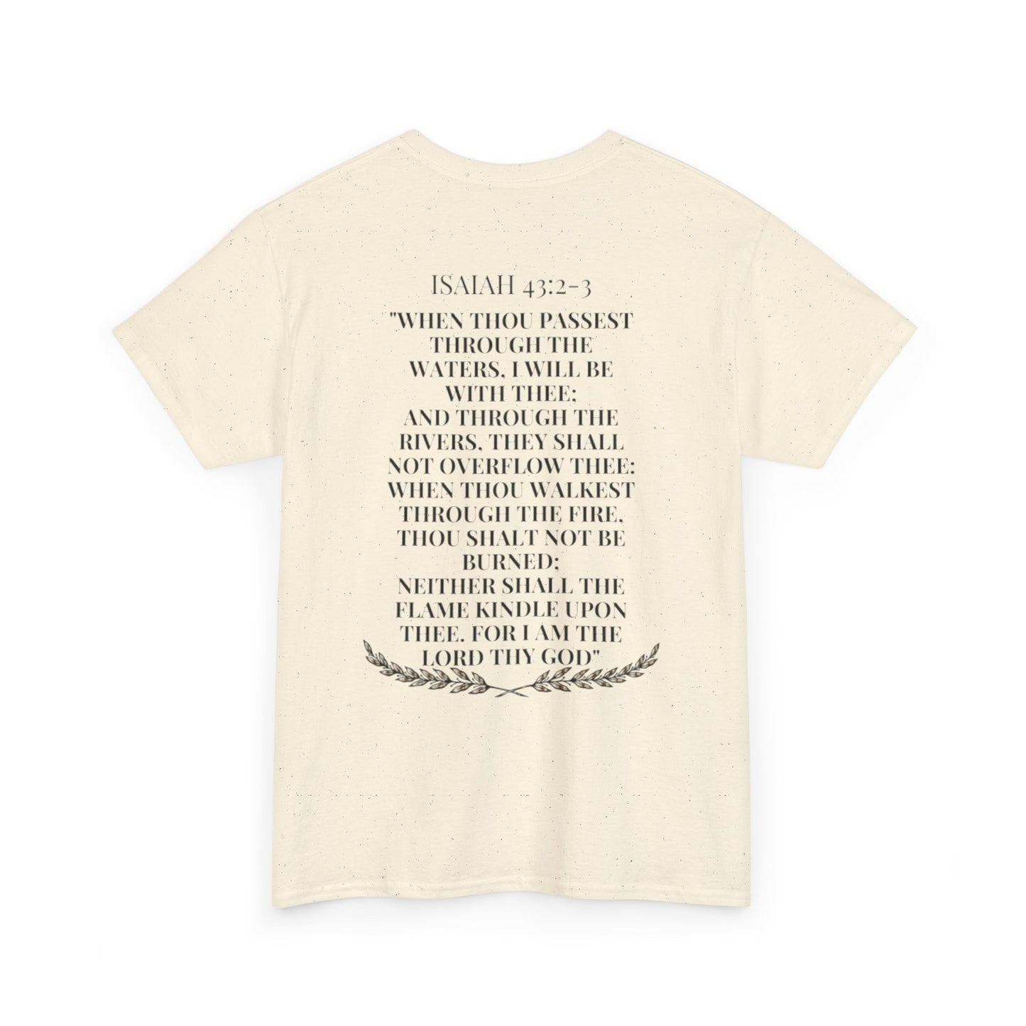 Inspirational Unisex Heavy Cotton Tee - Biblical Quote & Artistic Design