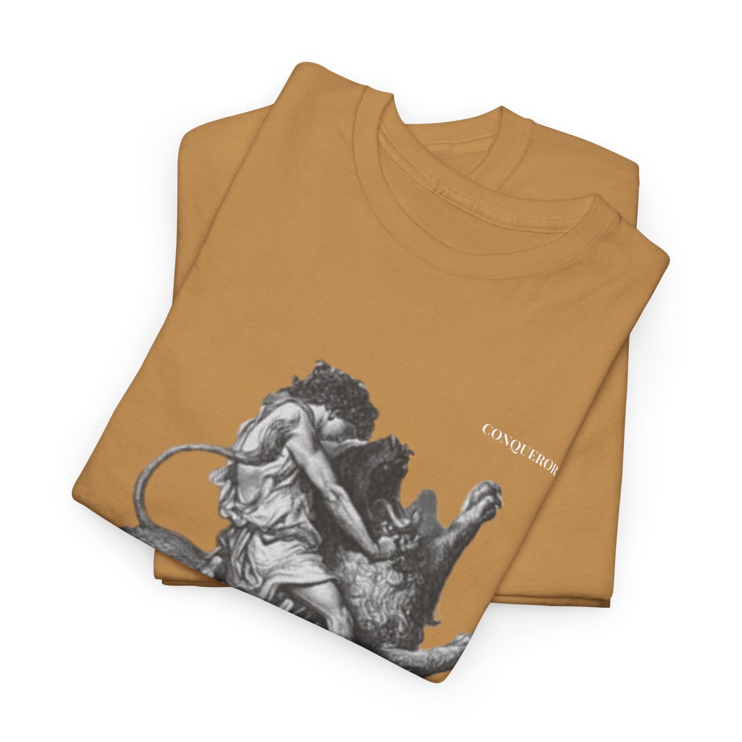 Unisex Heavy Cotton Tee - Inspirational Quote & Artistic Lion Design