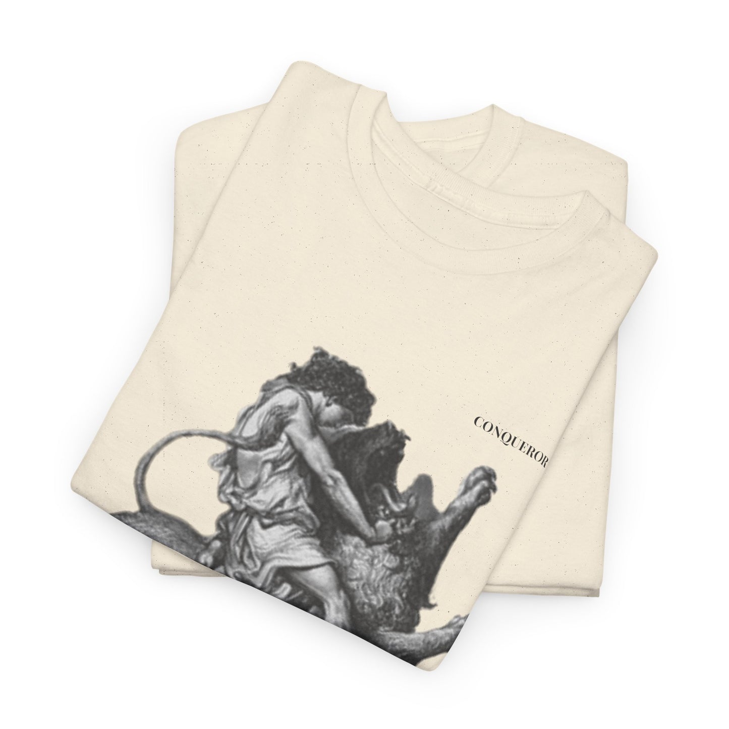 Unisex Heavy Cotton Tee - Inspirational Quote & Artistic Lion Design