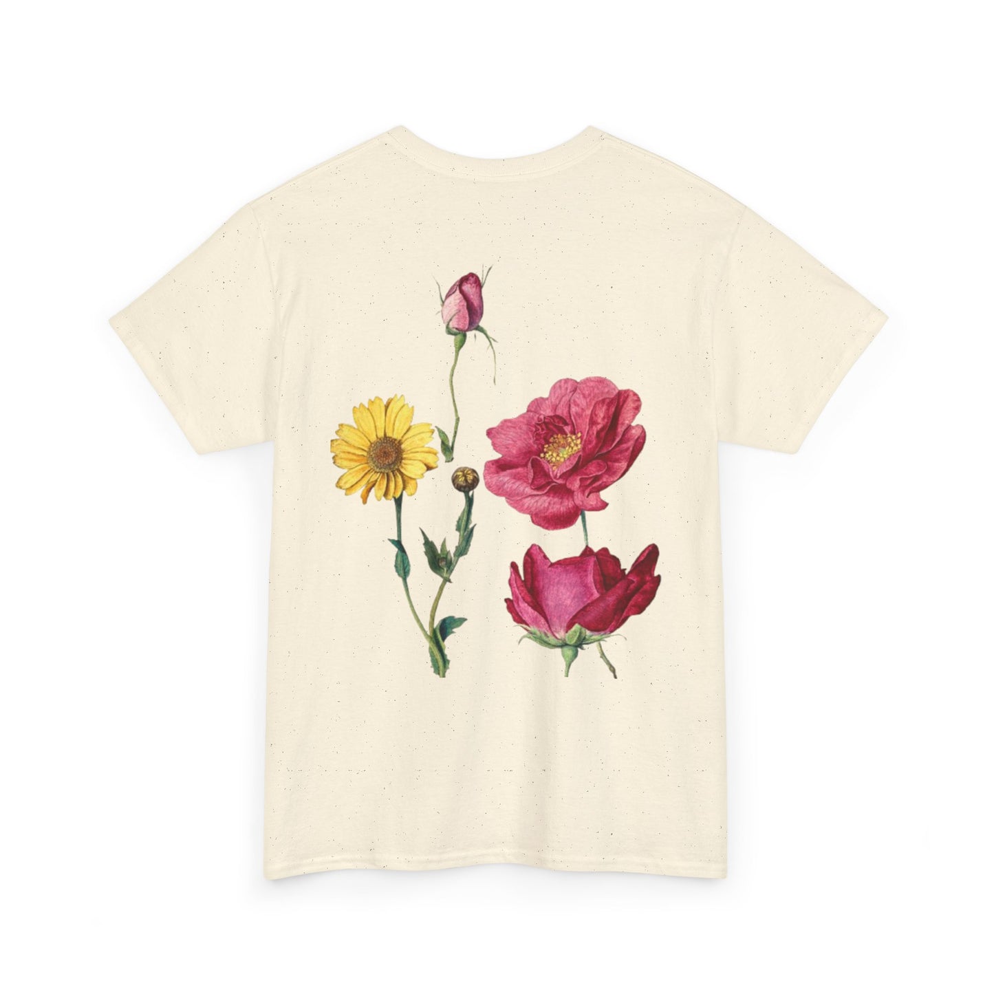 Butterfly & Floral Unisex Heavy Cotton Tee - Nature-Inspired Casual Wear