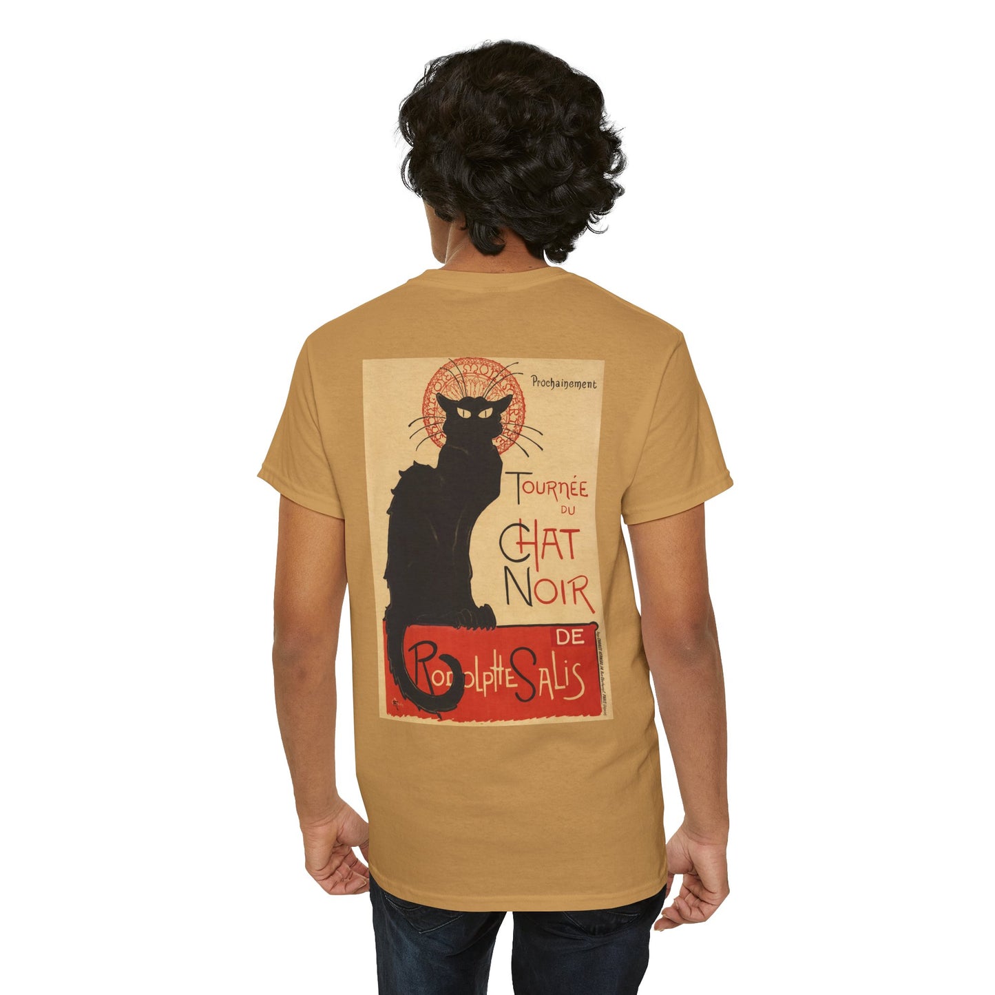 Vintage Cat Print Unisex Heavy Cotton Tee - Perfect for Cat Lovers