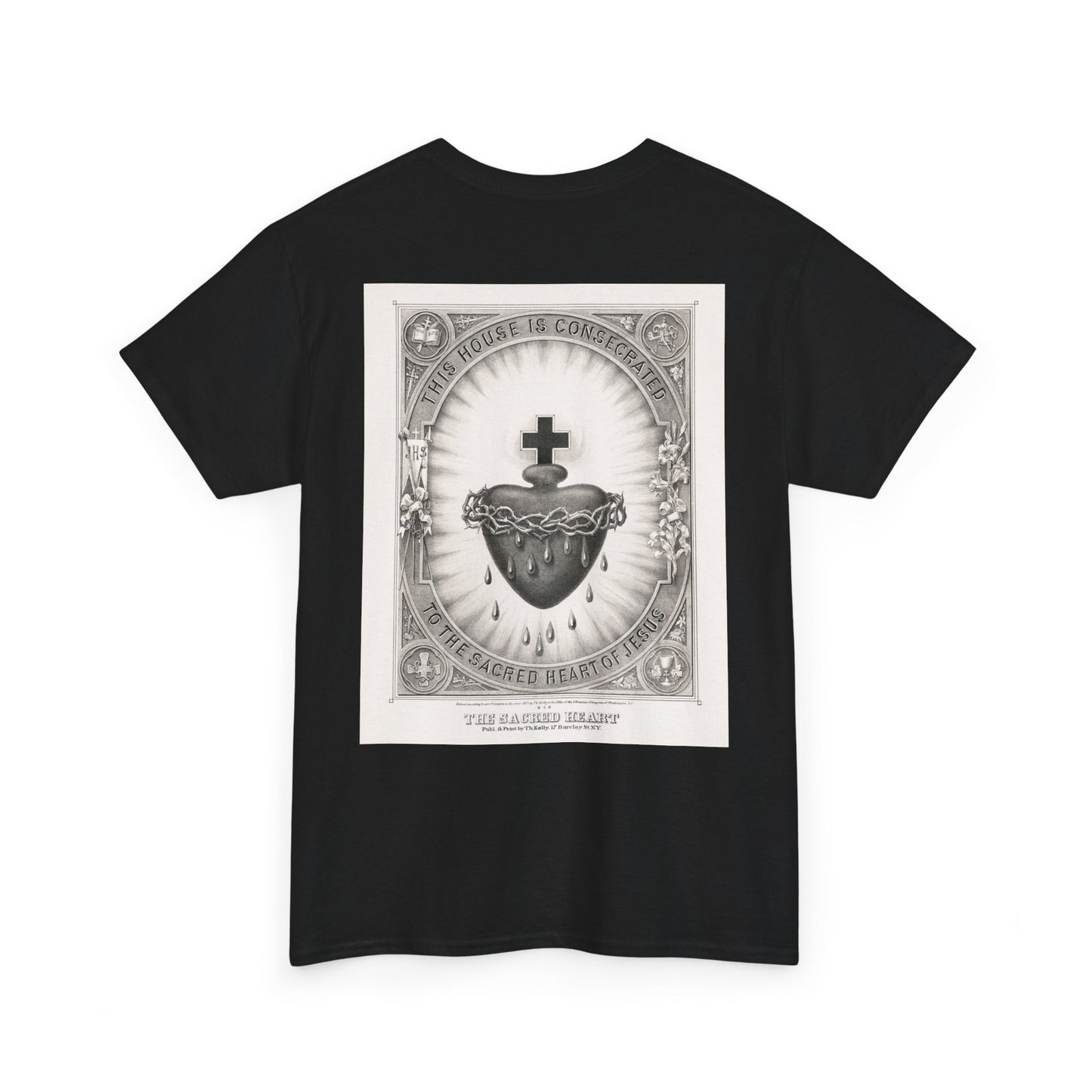 Sacred Heart Unisex Heavy Cotton Tee - Vintage Inspired Graphic T-Shirt