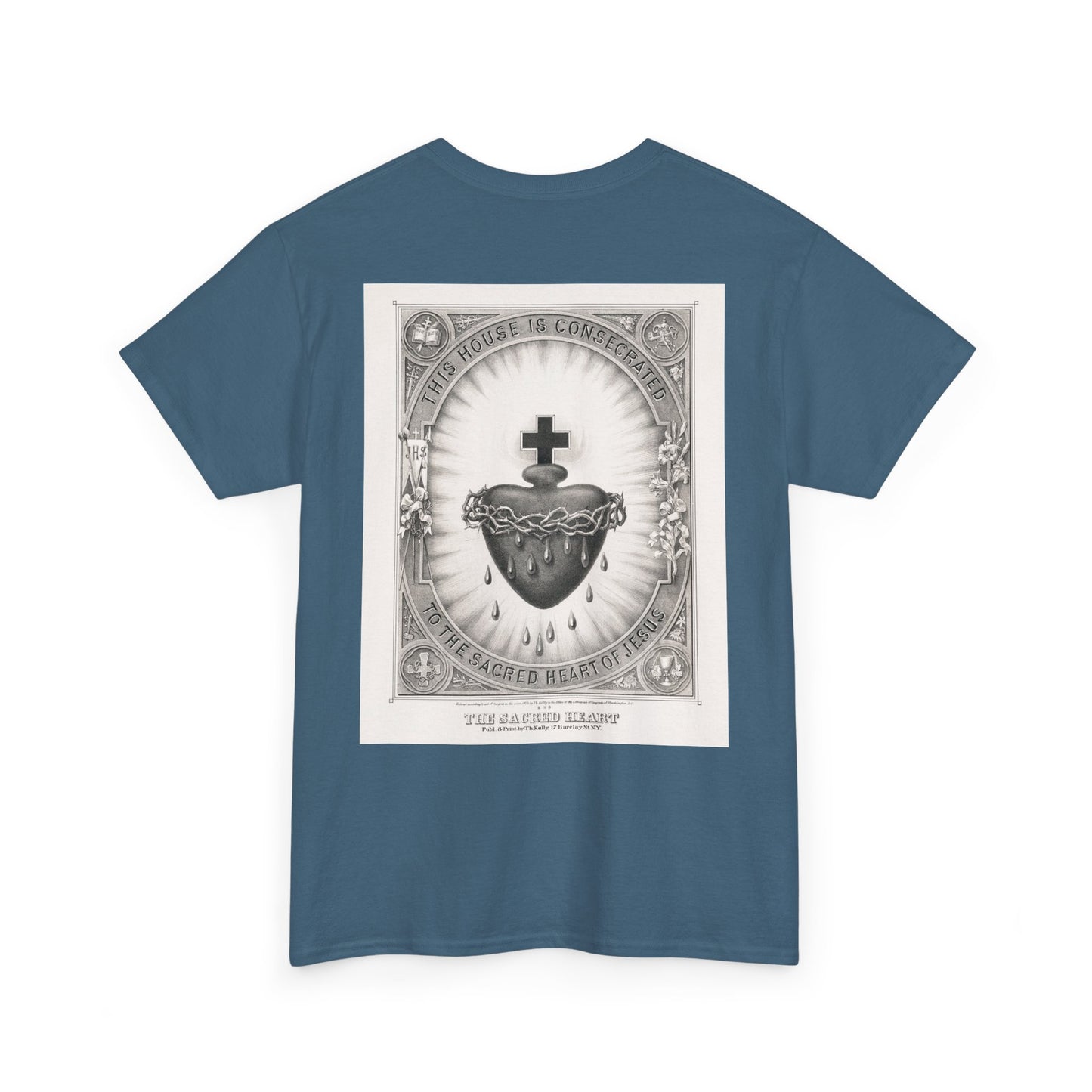 Sacred Heart Unisex Heavy Cotton Tee - Vintage Inspired Graphic T-Shirt