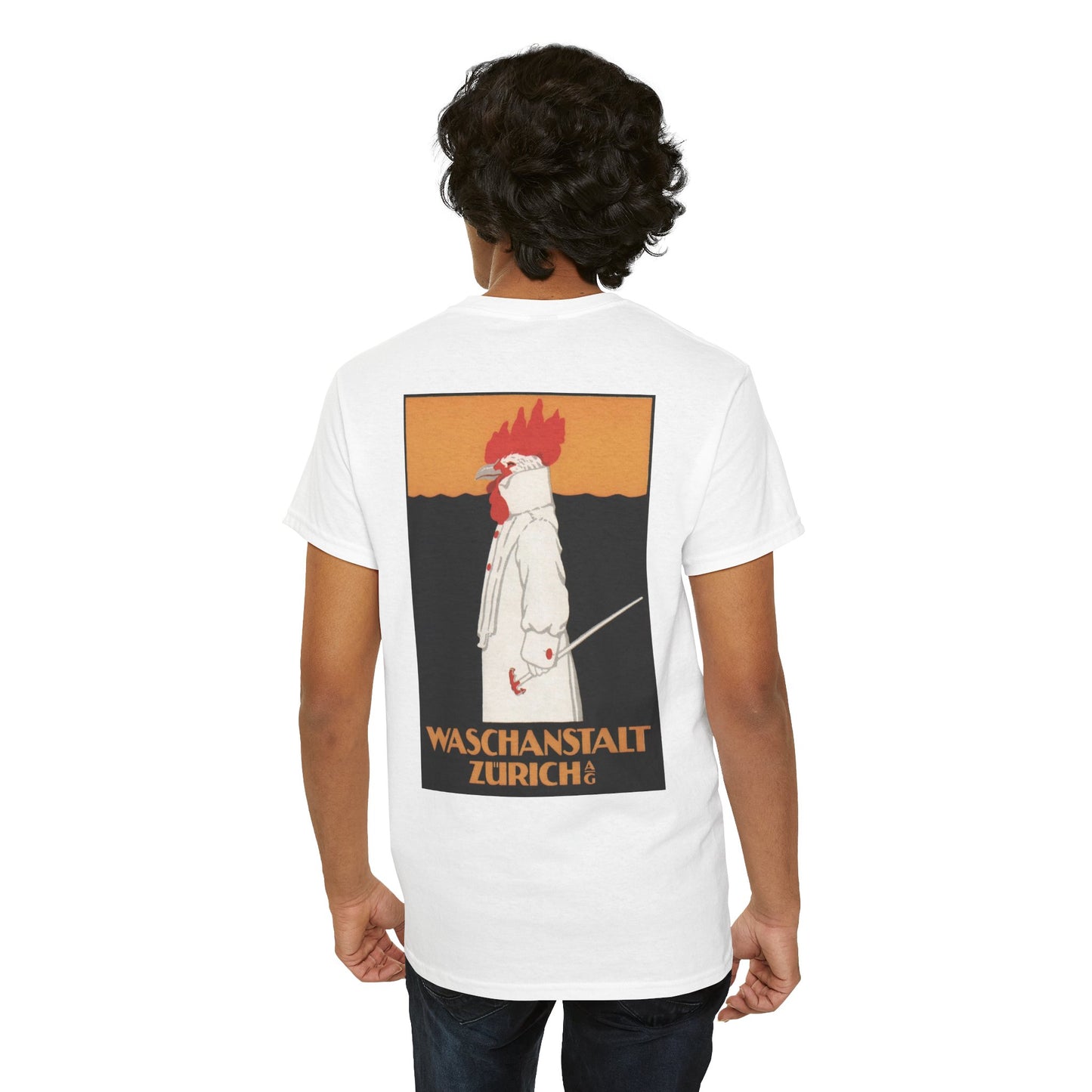 Retro Chicken Graphic Unisex Heavy Cotton Tee – Perfect for Casual Wear