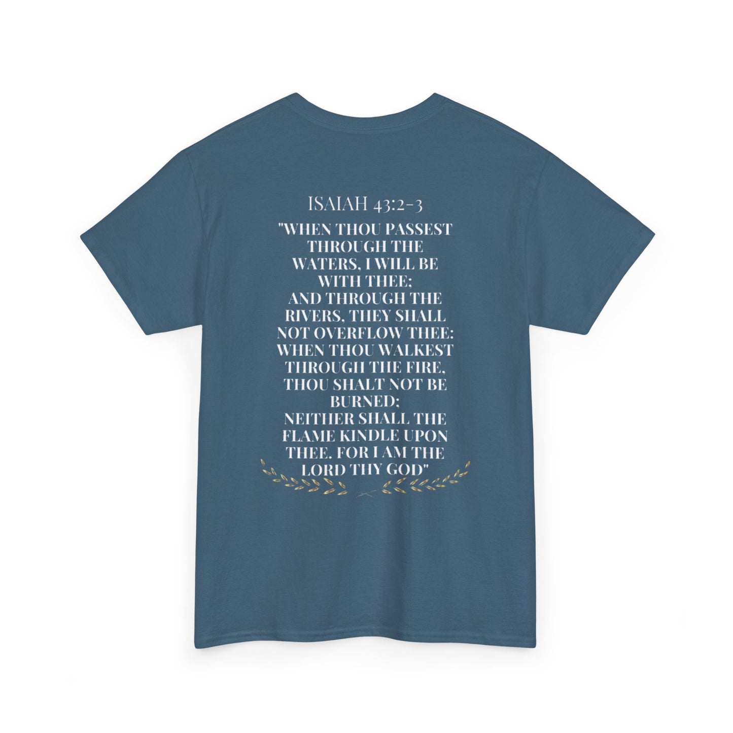 Inspirational Unisex Heavy Cotton Tee - Biblical Quote & Artistic Design