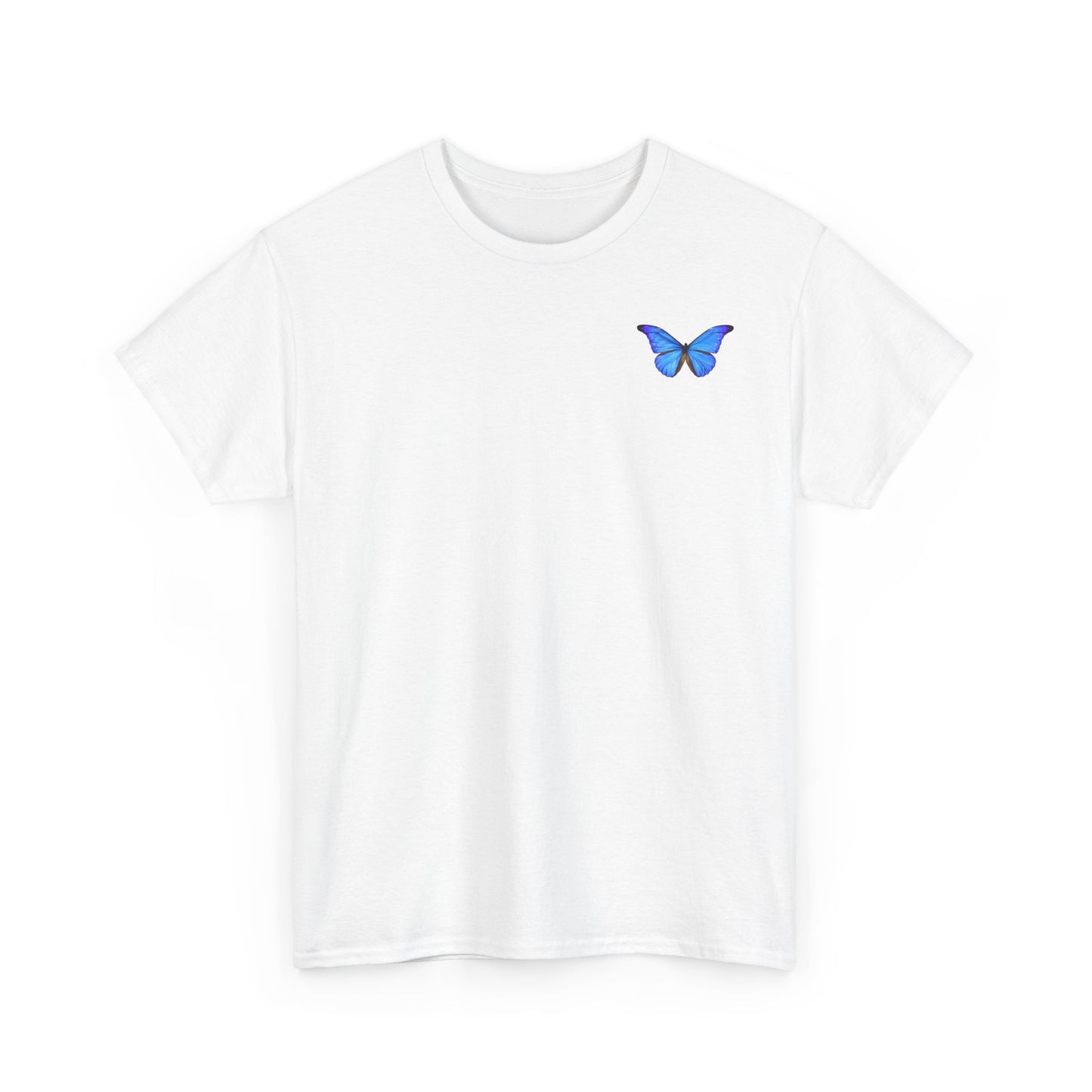 Butterfly and Tulip Graphic Unisex Heavy Cotton Tee - Nature Inspired Fashion