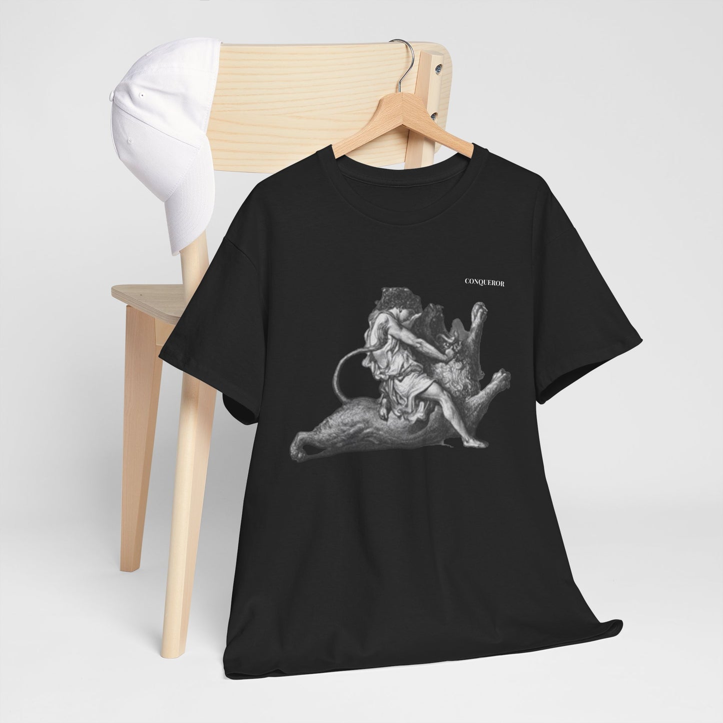 Unisex Heavy Cotton Tee - Inspirational Quote & Artistic Lion Design