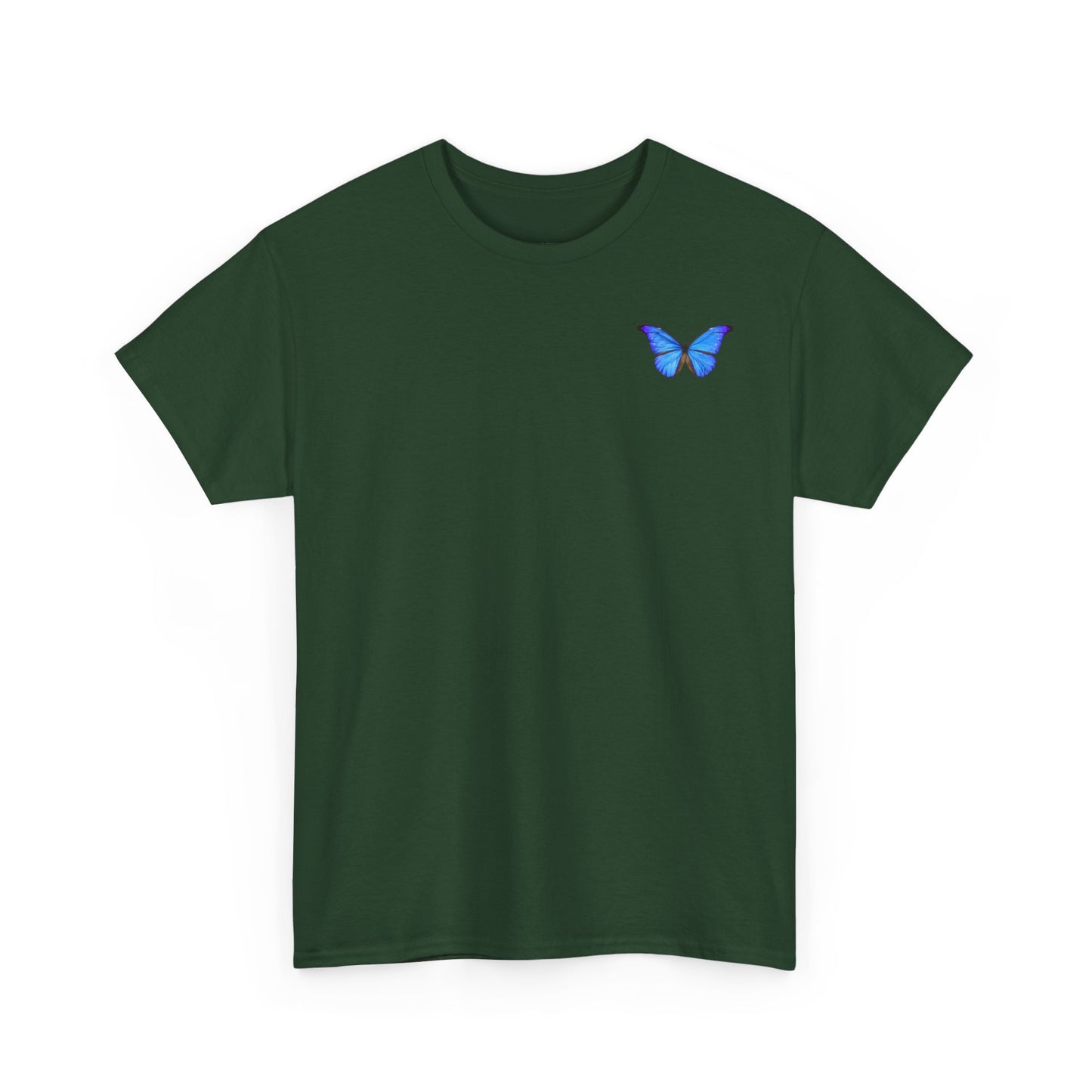 Butterfly and Tulip Graphic Unisex Heavy Cotton Tee - Nature Inspired Fashion