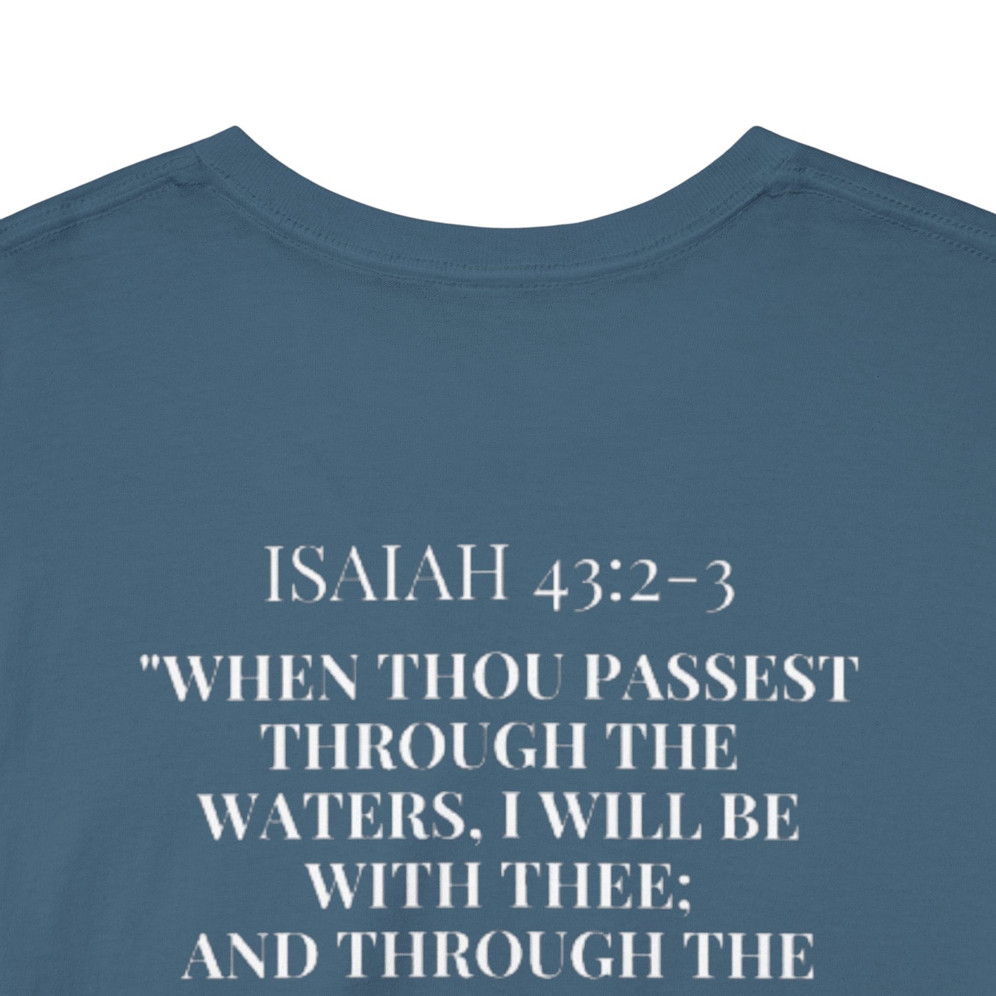 Inspirational Unisex Heavy Cotton Tee - Biblical Quote & Artistic Design